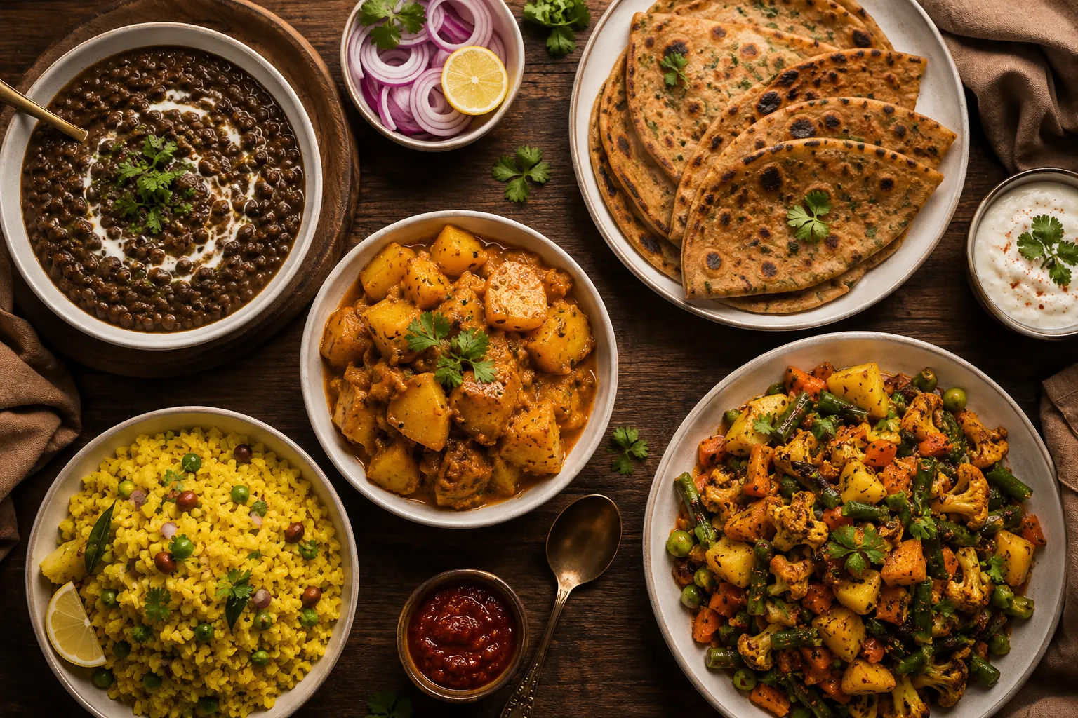Pure vegetarian Gujarati thali and dal - Mummy's Tiffin, North York