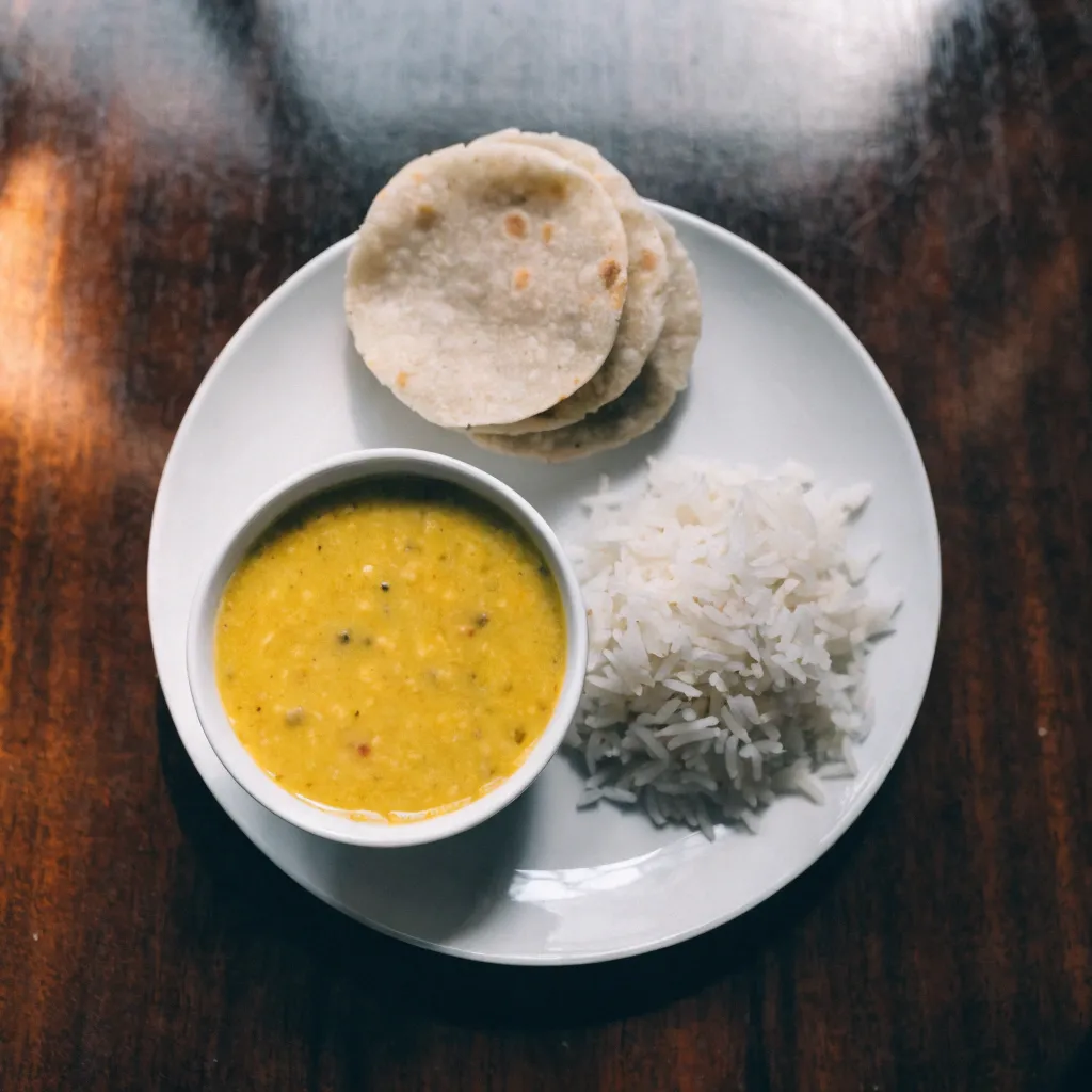 Classic Tiffin Combo - Soft rotlis with dal and rice at Mummy's Tiffin, North York